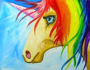 290x226 Painting With The Art Sherpa Easy How To Paint A Rainbow Unicorn - Rainbow Unicorn Painting