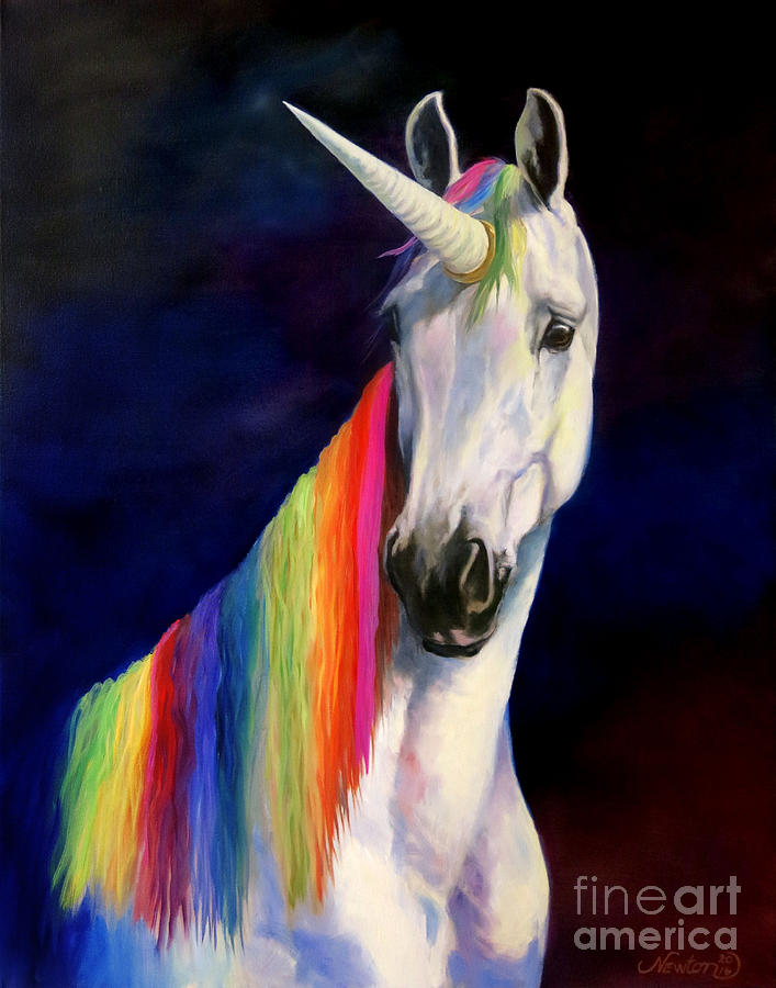 Rainbow Unicorn Painting at PaintingValley.com | Explore collection of ...