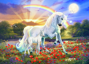 300x214 The Rainbow Unicorn Painting By Steve Read - Rainbow Unicorn Painting