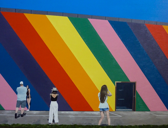 Wordwall rainbow 7. Радуга на стене. Забор Радуга. Покрасить стену Радуга. Огромная Радуга на стену.