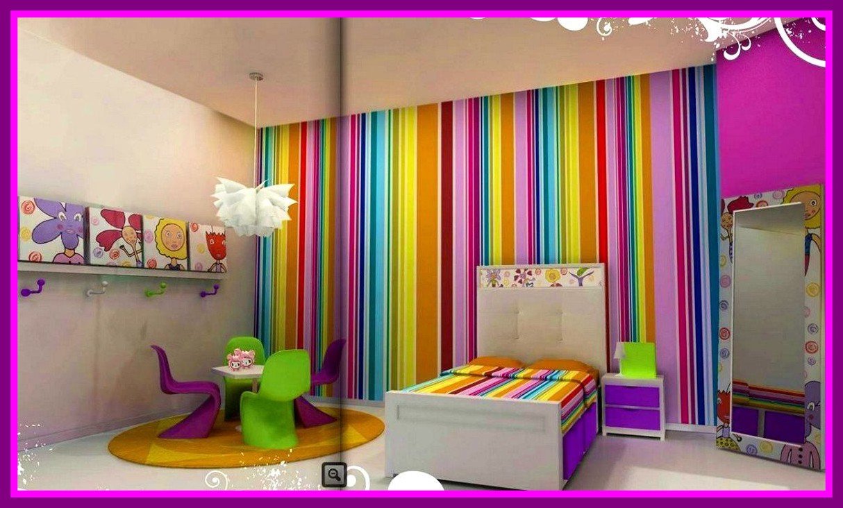 Разноцветные стены в детской