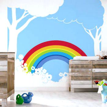 350x350 Rainbow Mural Wallpaper Rainbow Wall Mural Pony Wallpaper Girls - Rainbow Wall Painting