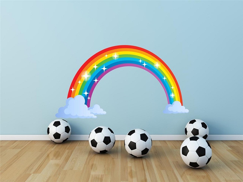 800x600 Wallpaper Rainbow Wall Design - Rainbow Wall Painting