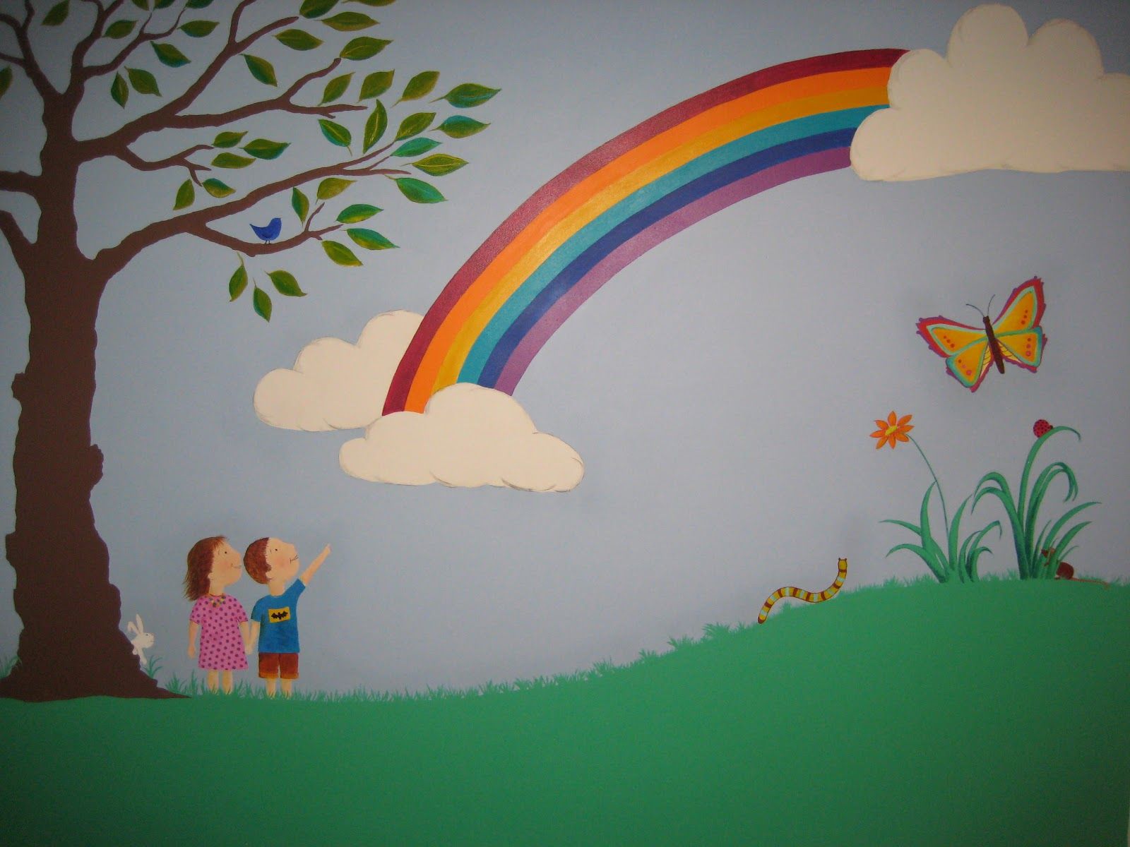 1600x1200 Rainbow Bedroom Ideas Crafty Little People Our Beautiful - Rainbow Wall Painting