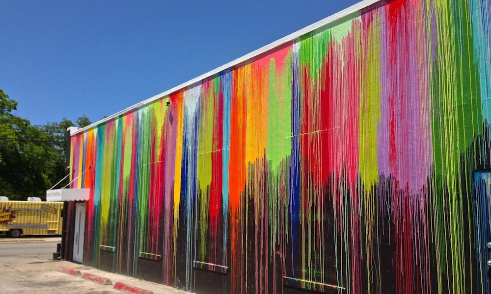 1000x600 Biscuit Paint Wall In Montrose - Rainbow Wall Painting
