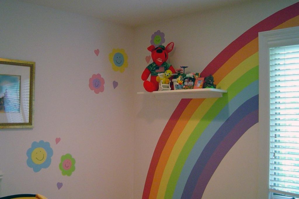 1024x683 Decorative Painting And Painted Nursery Ideas - Rainbow Wall Painting