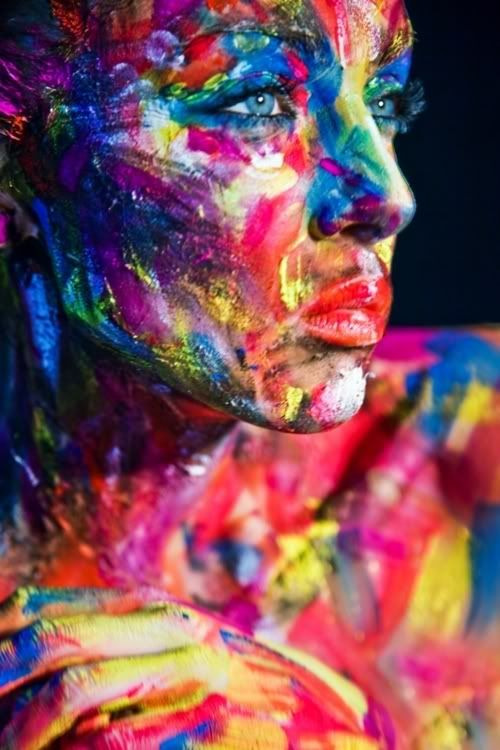 500x750 Pin By Giorgia Imarisio On Possibili Quadri Eye - Rainbow Woman Painting