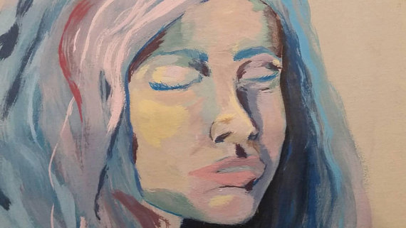 570x321 Rainbow Girl. - Rainbow Woman Painting