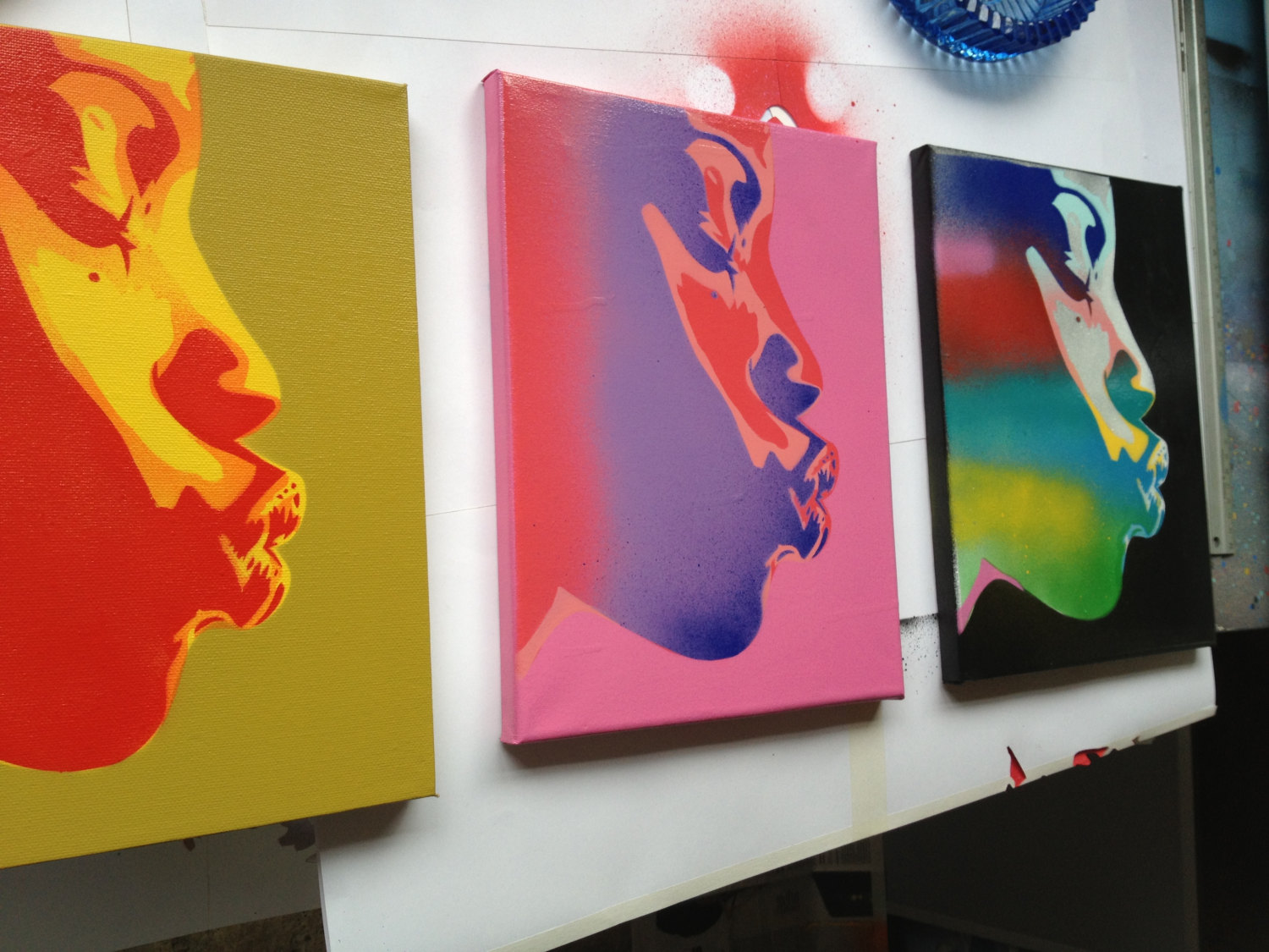 1500x1125 African Woman Face Painting Kiss Series Stencil Art Spray - Rainbow Woman Painting