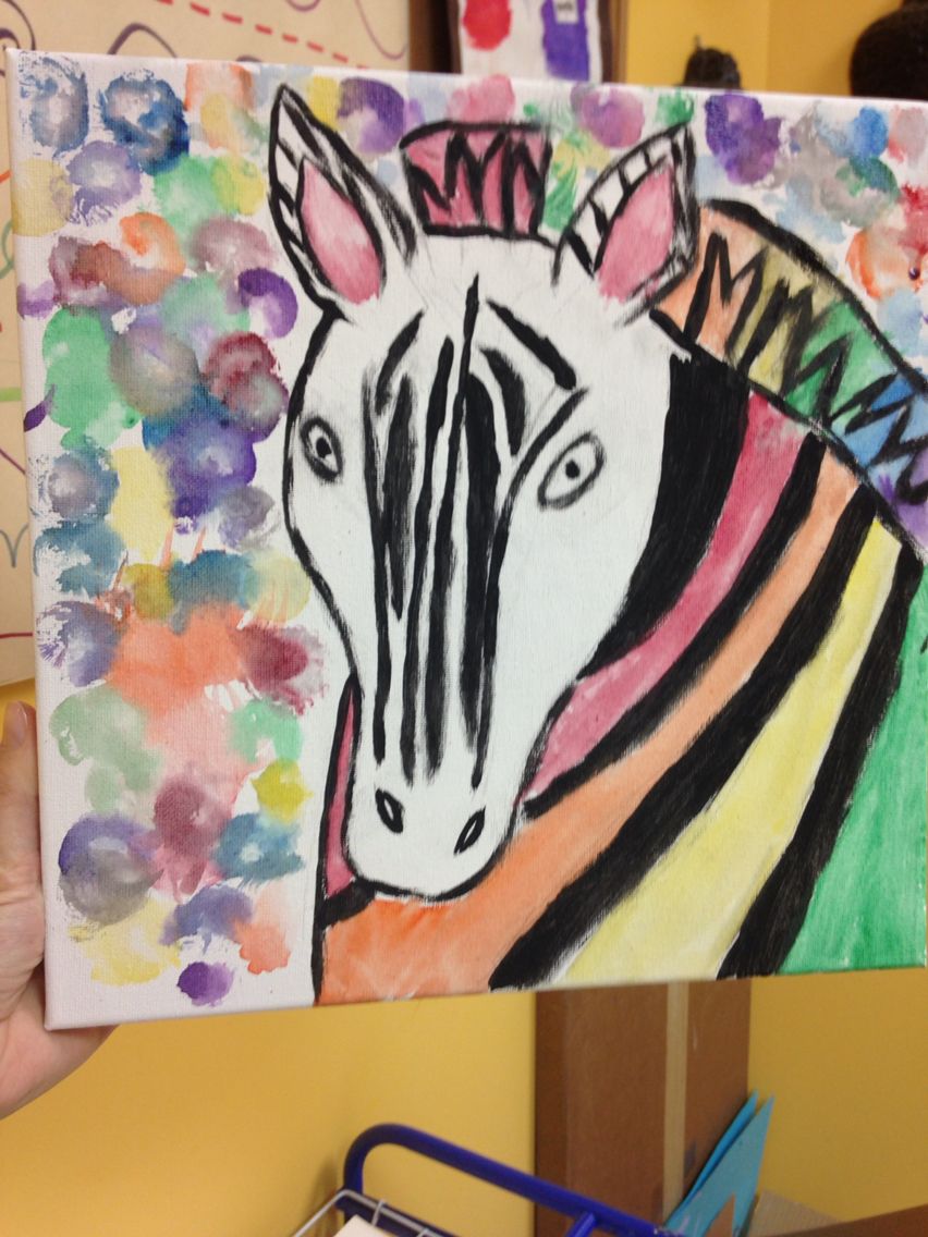 852x1136 Rainbow Zebra - Rainbow Zebra Painting