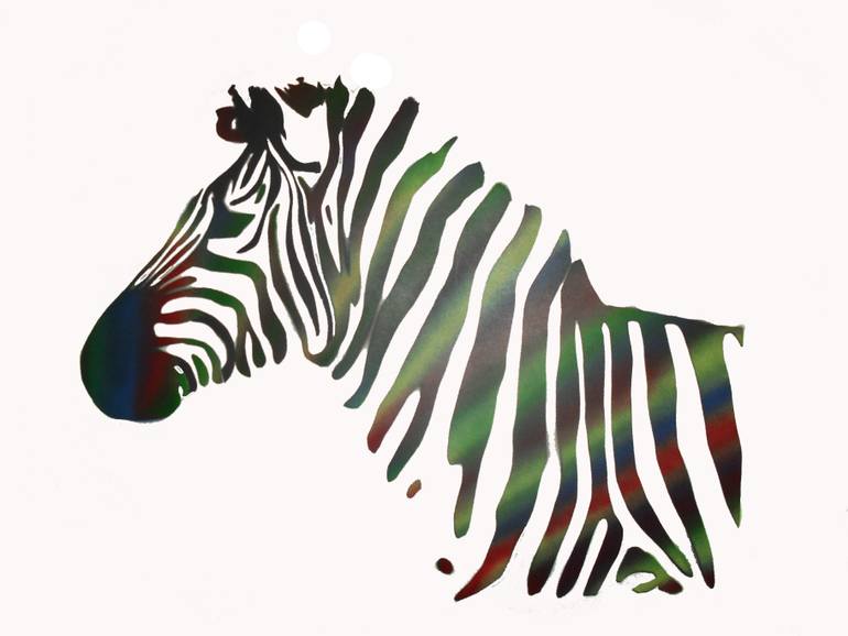 770x578 Saatchi Art Rainbow Zebra Painting By Jordan Oldridge - Rainbow Zebra Painting