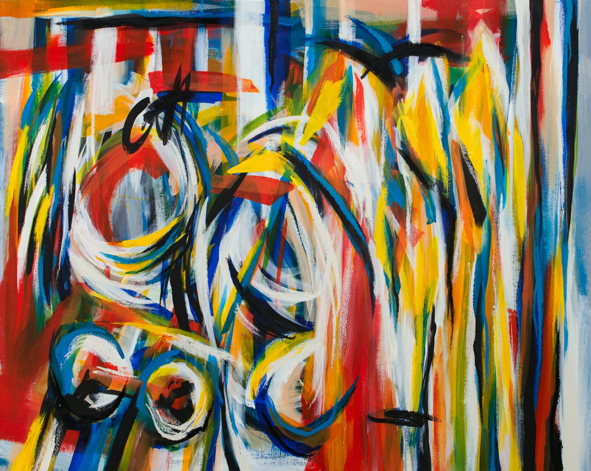 2048x1632 Raincoat, Tubes And Handcarts Hong Kong Online Art Gallery - Raincoat Painting