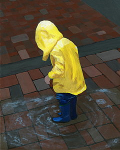 240x300 Raincoat Paintings Fine Art America - Raincoat Painting