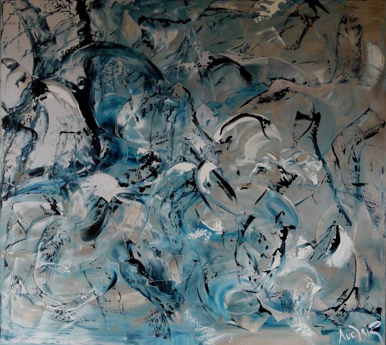 770x687 Saatchi Art Blue Raincoat Painting By Edith Auclair - Raincoat Painting
