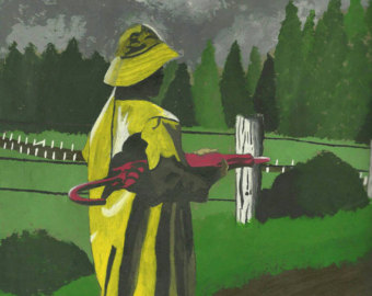 340x270 Yellow Raincoat - Raincoat Painting