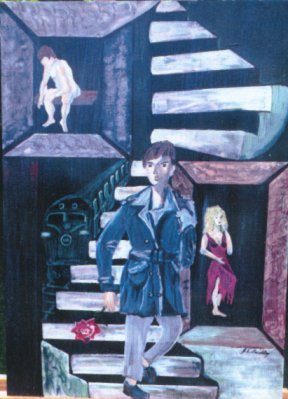 288x399 Famous Blue Raincoat And Other Paintings By Elizabeth Laishley - Raincoat Painting