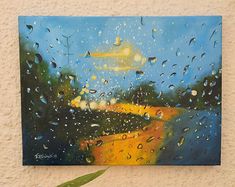 235x187 Raindrop Painting Home Decor Wall Art, Original Oil Painting - Raindrop Painting