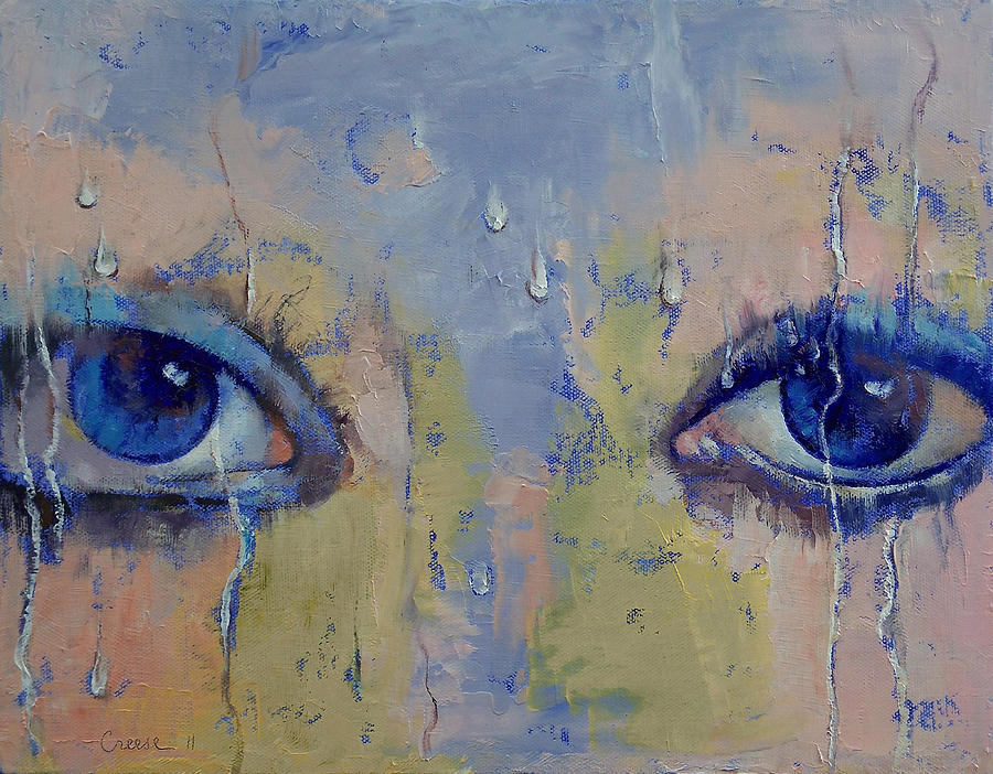900x702 Raindrops Painting By Michael Creese - Raindrop Painting