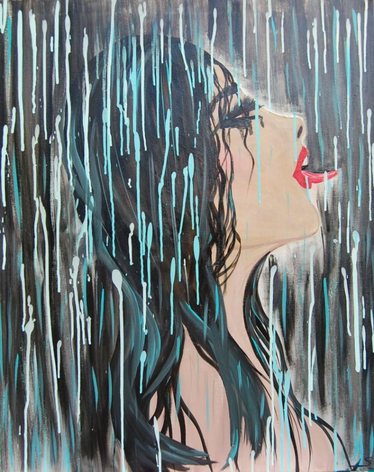 770x972 Saatchi Art Raindrop Painting By Stacy Wilks Peloquin - Raindrop Painting