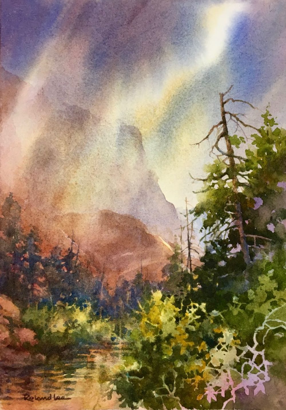 1000x1430 Kolob Canyon Rainfall Roland Lee - Rainfall Painting