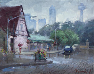 300x236 Rainy Day Paintings Fine Art America - Rainfall Painting