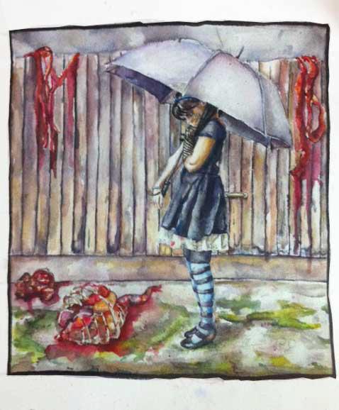 478x578 It's Raining Men By Grave Robbin Sam - Raining Men Painting