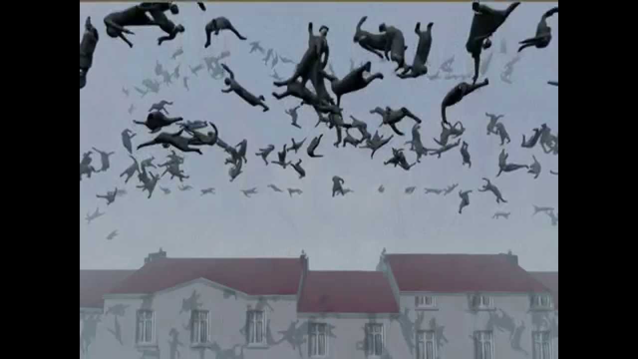 1280x720 Magritte - Raining Men Painting