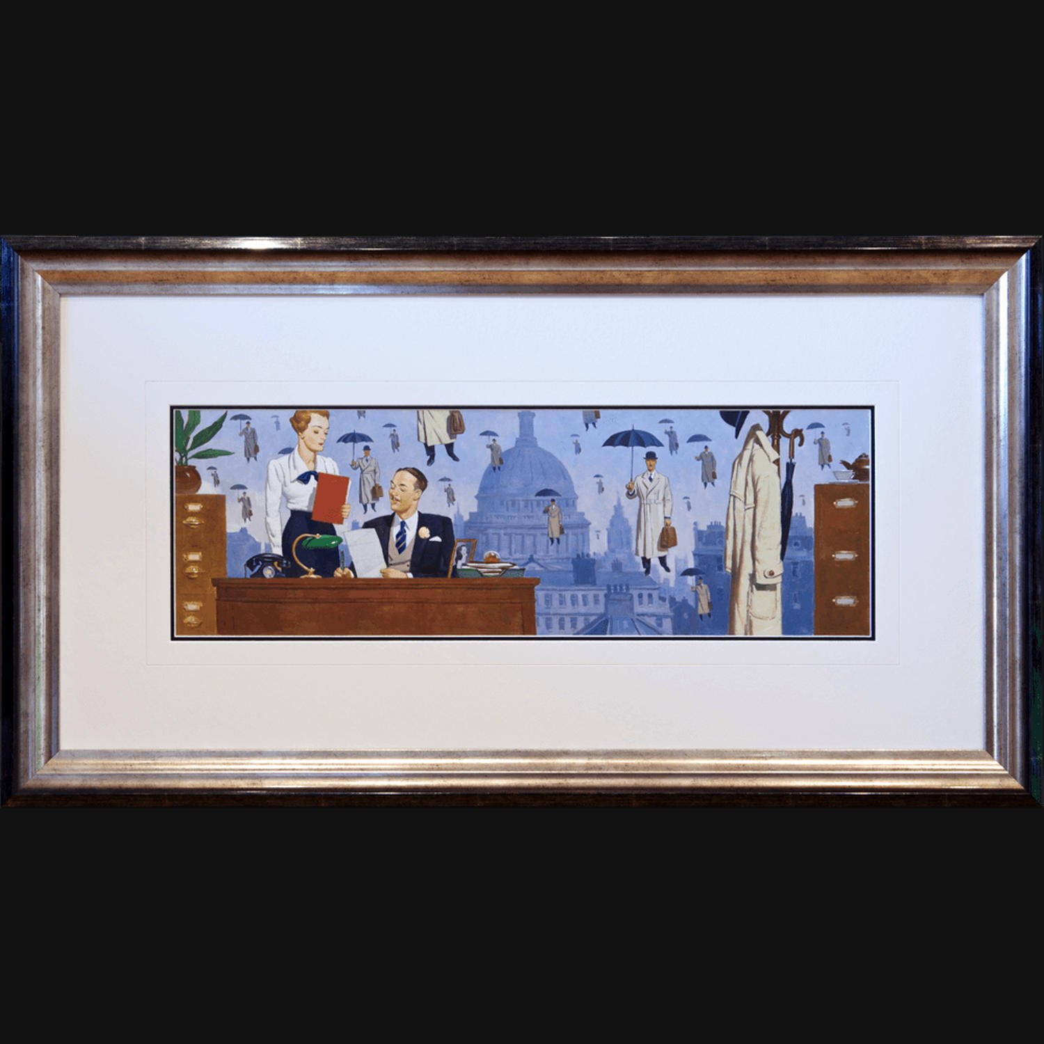 1500x1500 The Alexander Miles Gallery Ltd Paul Slater - Raining Men Painting