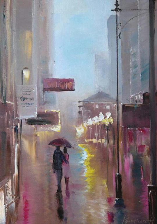 540x773 The 315 Best Rainy City Paintings Images On Umbrellas - Rainy City Painting