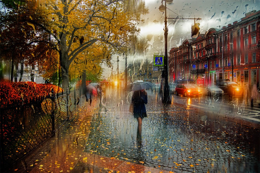 990x661 Lovely Rainy Day Photos That Look Like Oil Paintings - Rainy Day Impressionist Painting