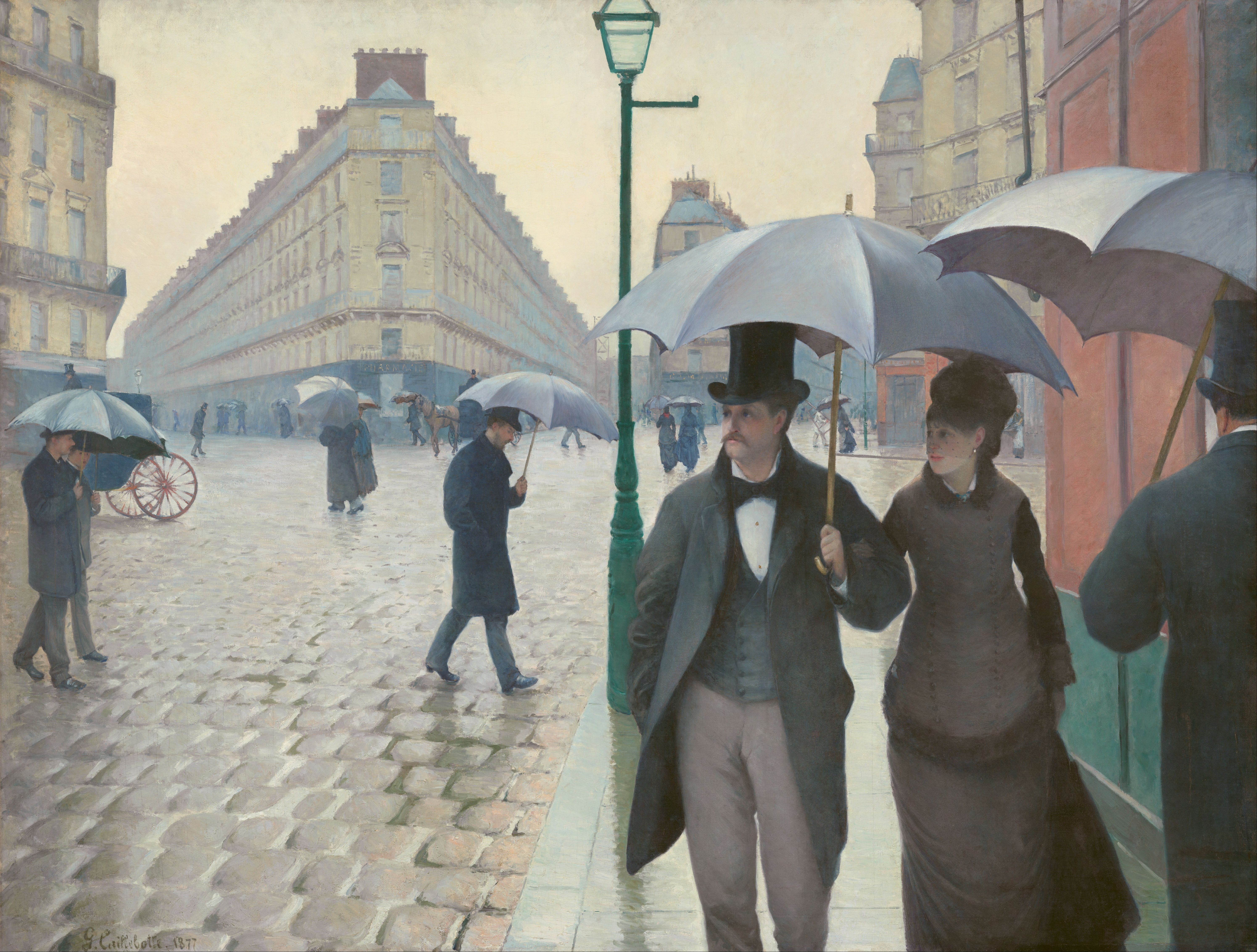5982x4531 Paris Street Rainy Day - Rainy Day Impressionist Painting