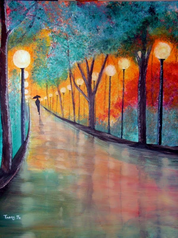 600x801 Spiritual Brush Strokes Rainy Day Dream Painting - Rainy Day Painting
