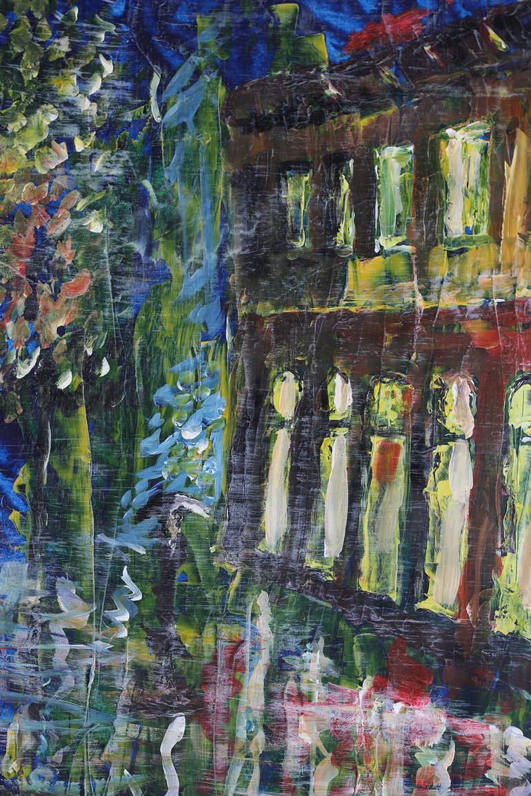 770x1155 Saatchi Art Rainy Night In Blackpool Painting By Stephen W Green - Rainy Night Painting