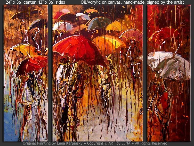 800x600 Rain Art By Lena - Rainy Season Painting