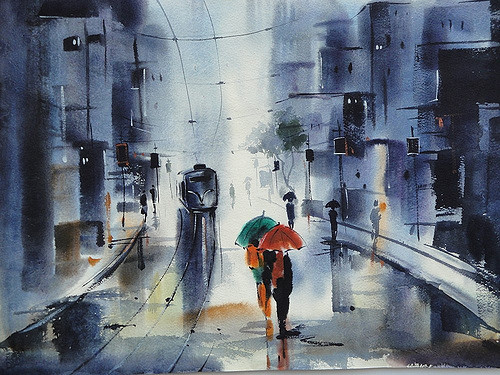 500x375 Rainy Season Photograph I Took Of A Painting - Rainy Season Painting