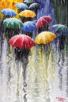 236x354 486 Best Raindrops Keep Falling My Head ) Images - Rainy Season Painting