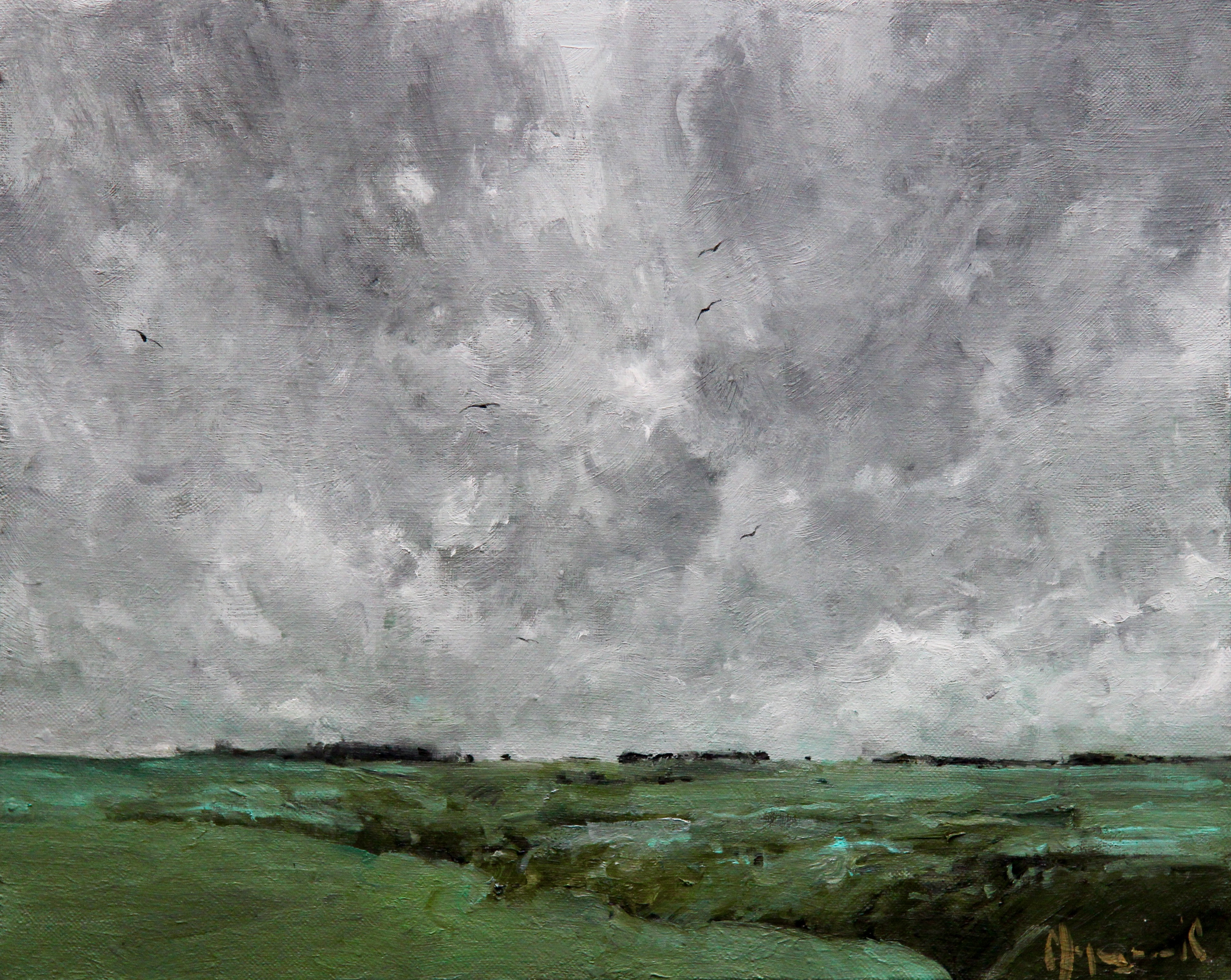 4023x3201 Oil Paintings Landscape Sale Online. Miroshnikov Stas - Rainy Sky Painting