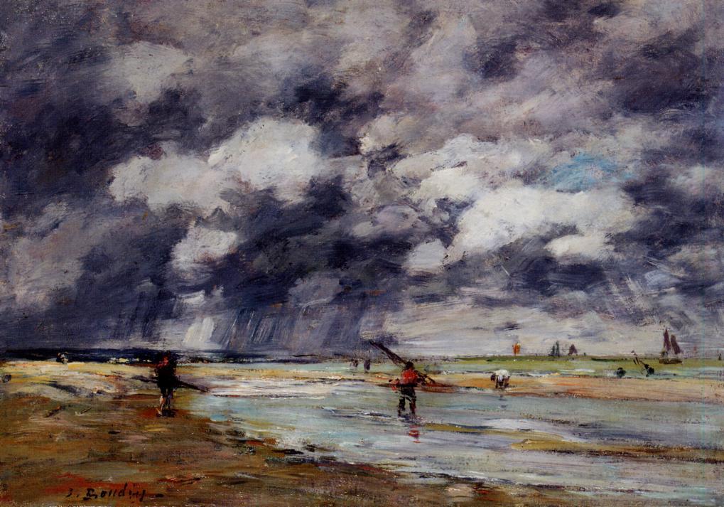 1019x713 Shore - Rainy Sky Painting