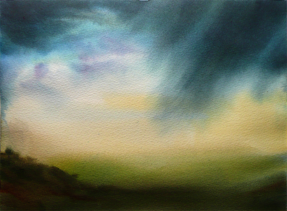 1000x738 Ten Thousand Square Inches Of Canvas More Big Sky Paintings - Rainy Sky Painting