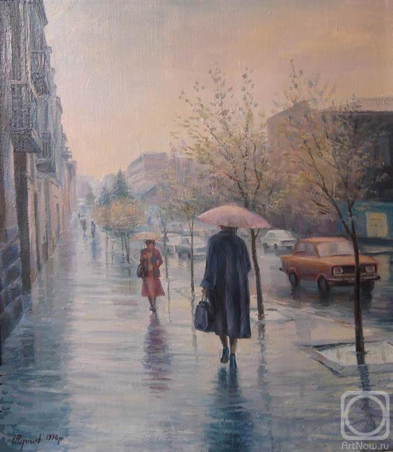 565x650 Painting Buy On Artnow.ru - Rainy Street Painting