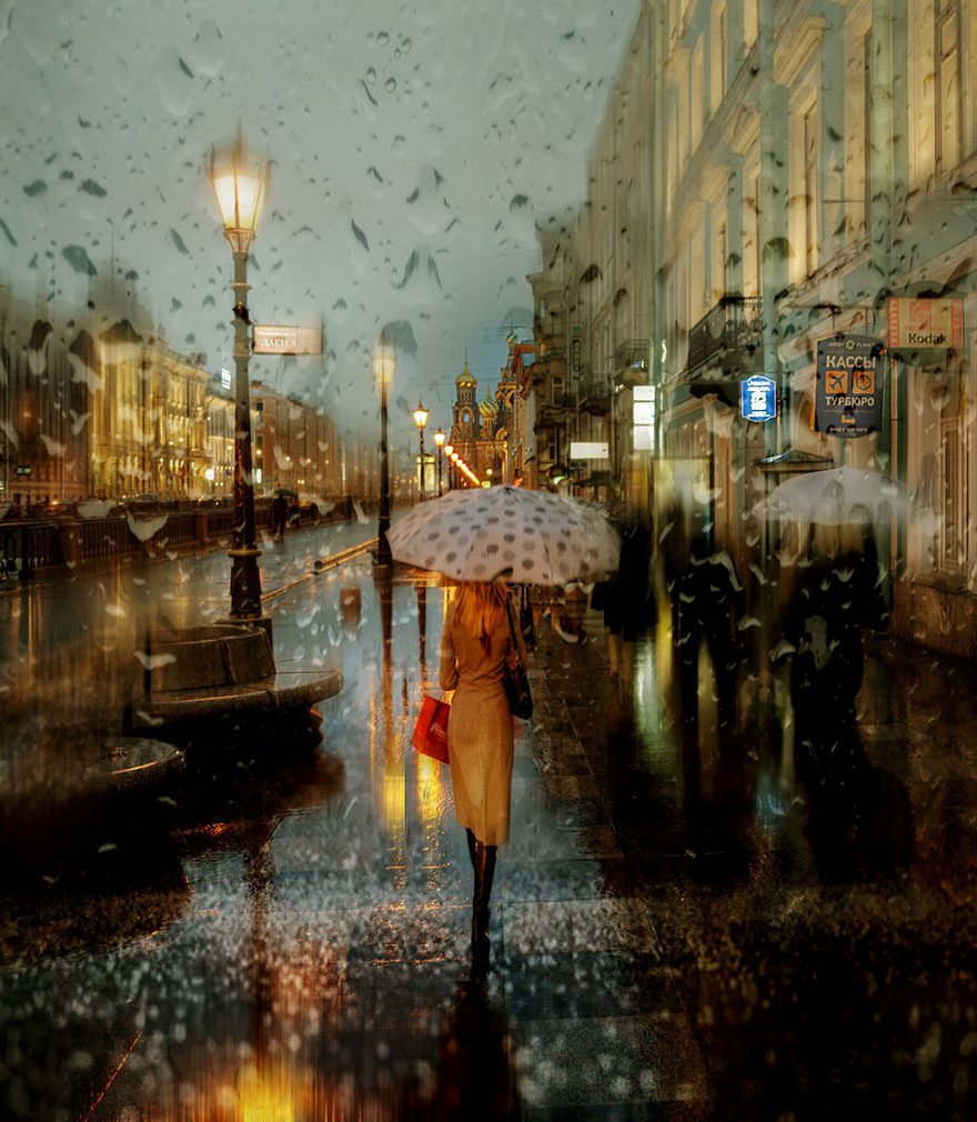 880x1010 Rainy Russian Street Photography Looks Like Oil Paintings Bored - Rainy Street Painting