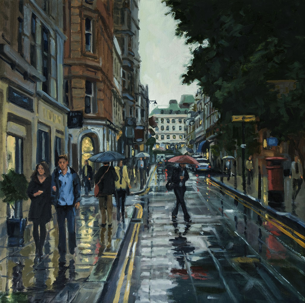 1024x1015 Imaginationnd Some Reflections On Reflections Robdams - Rainy Street Painting