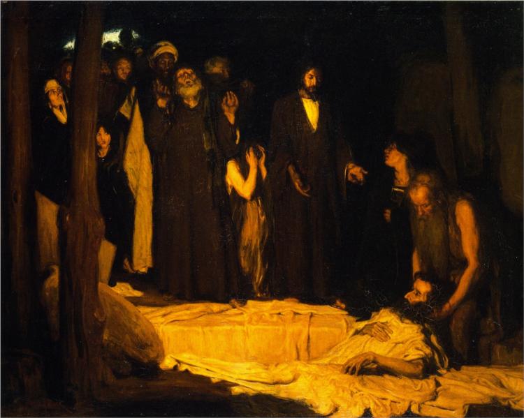 750x599 The Resurrection Of Lazarus, 1896 - Raising Of Lazarus Painting