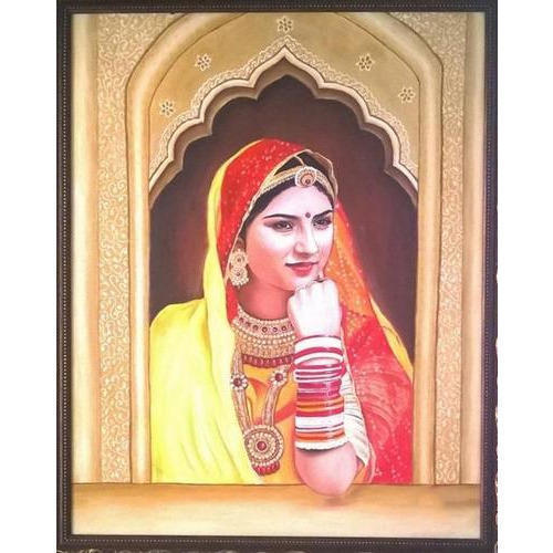500x500 Rajasthani Ladies Painting - Rajasthani Painting