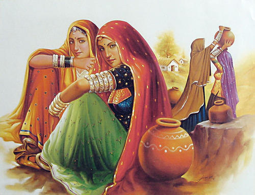 500x381 Rajasthani Painting Lakshmi Ethiraj Art Gallery Manufacturer - Rajasthani Painting