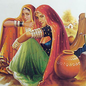 300x300 Handmade Canvas Rajasthani Paintings ,indian Rajasthani Oil - Rajasthani Painting