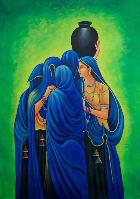 465x659 Buy Rajasthani Womens By Community Artists Group@ Rs. 5390. Code - Rajasthani Painting