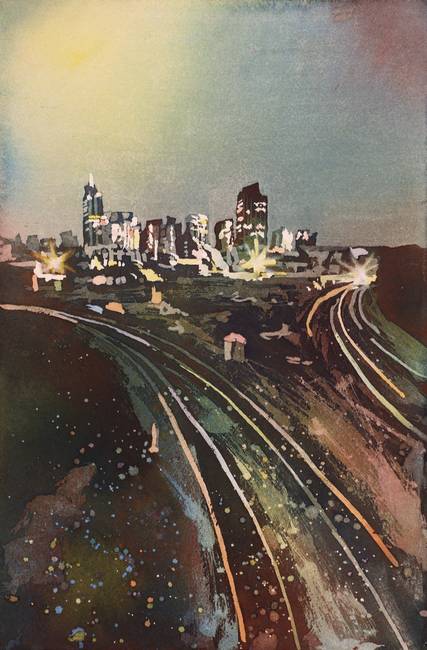 427x650 Stunning Raleigh Skyline Artwork For Sale On Fine Art Prints - Raleigh Skyline Painting