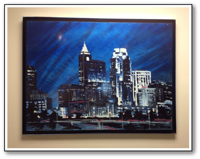 800x639 Raleigh Skyline Art - Raleigh Skyline Painting