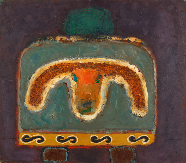 640x561 Refat Mamutov Artwork The Ram Original Painting Oil Animals Art - Ram Painting